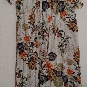 XL Multicolor Shirtsleeve Maxi Dress